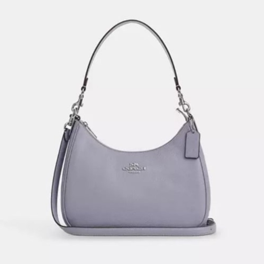 NWT Coach Teri Hobo Bag  Pebbled Leather Silver/Mist